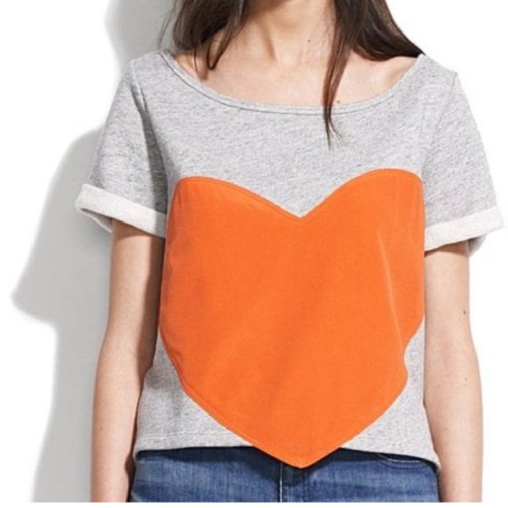LaughCryRepeat silk heart terry top